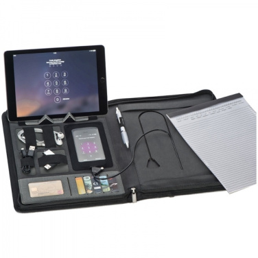 Logo trade promotional items image of: A4 folder with power bank Elda